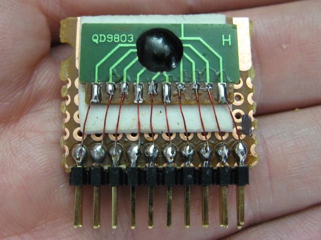The Controller Daughter-Card Mounted To A 2.54 mm Pitch Header For Testing.