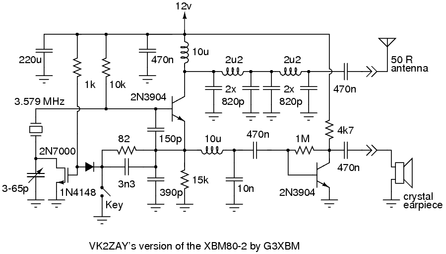 Circuit diagram of my version of the XBM80-2.