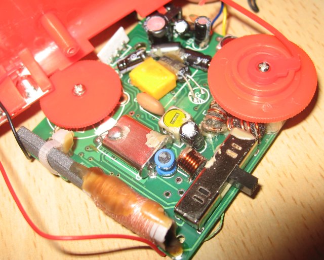 Other Side of the Receiver Board showing the Crystal