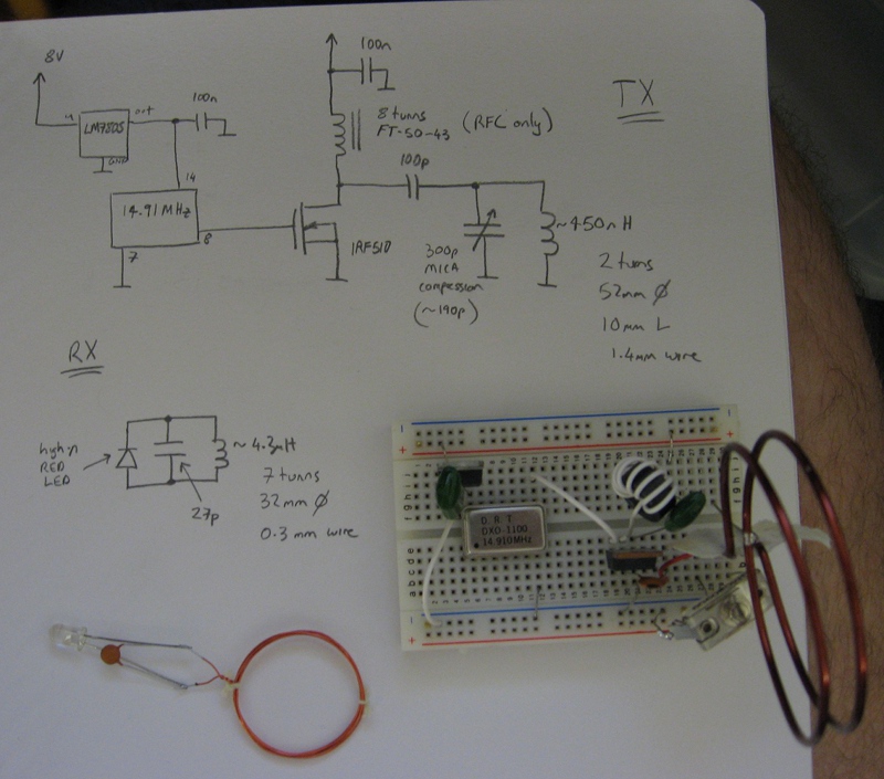 Wireless Power TX & RX Circuit Diagram