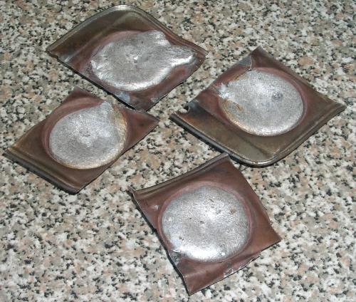 ingots welded into muffin pan