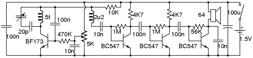 FM Regenerative Receiver Circuit Diagram