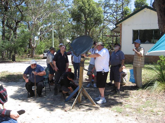 Pointing the small offset-feed Ku Band Dish