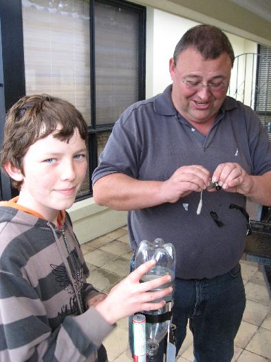 Seth and Pete Prepare the Rocket