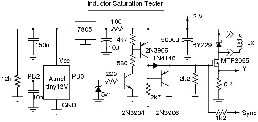 Inductor Tester Circuit Diagram