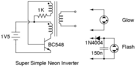 neon flasher circuit